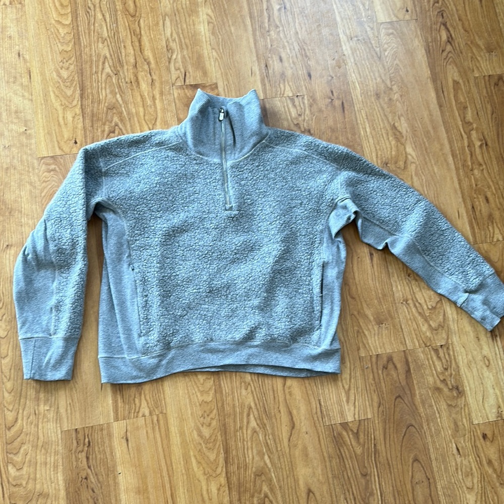 lululemon athletica Heather Gray Fleece Quarter-Zip Hoodie
